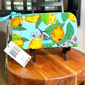 Vera Bradley Lemon Grove RFID Tech Wristlet NWT  -  Travel Wallet / Clutch